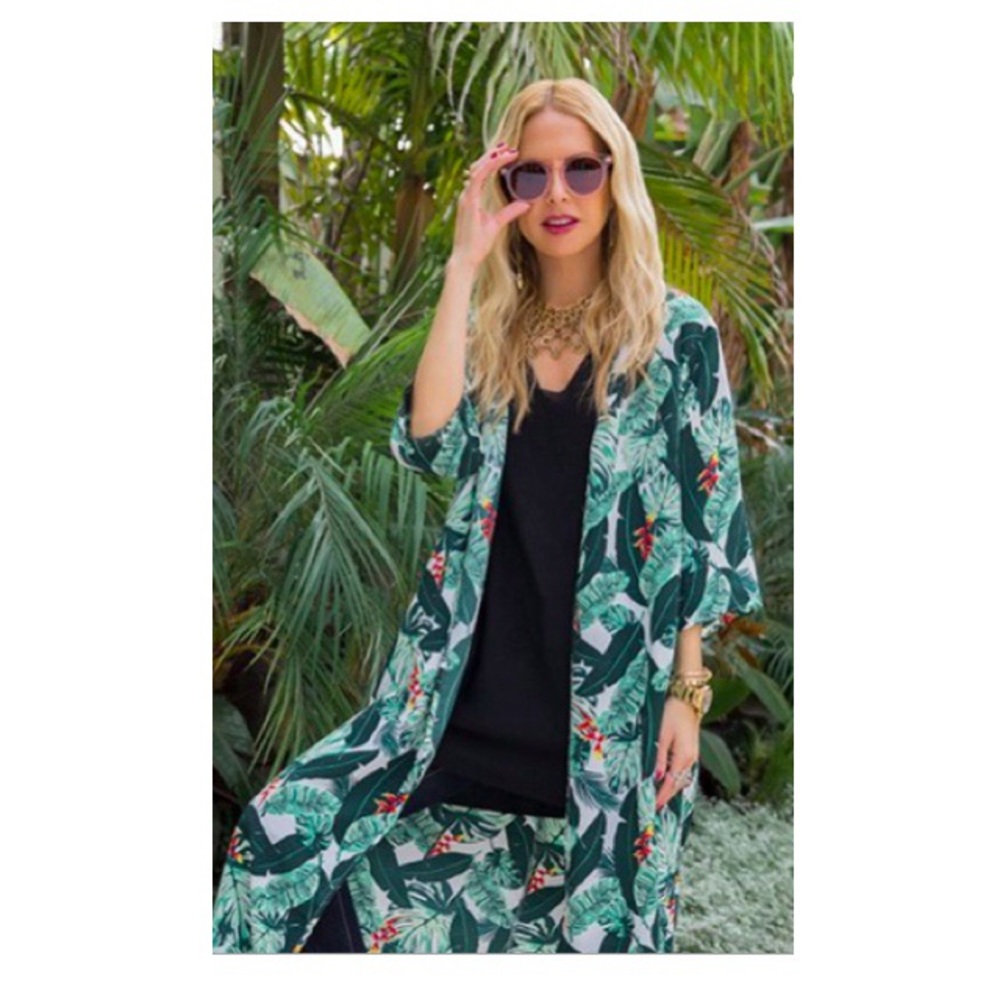COPY - Rachel Zoe Palm Print Duster